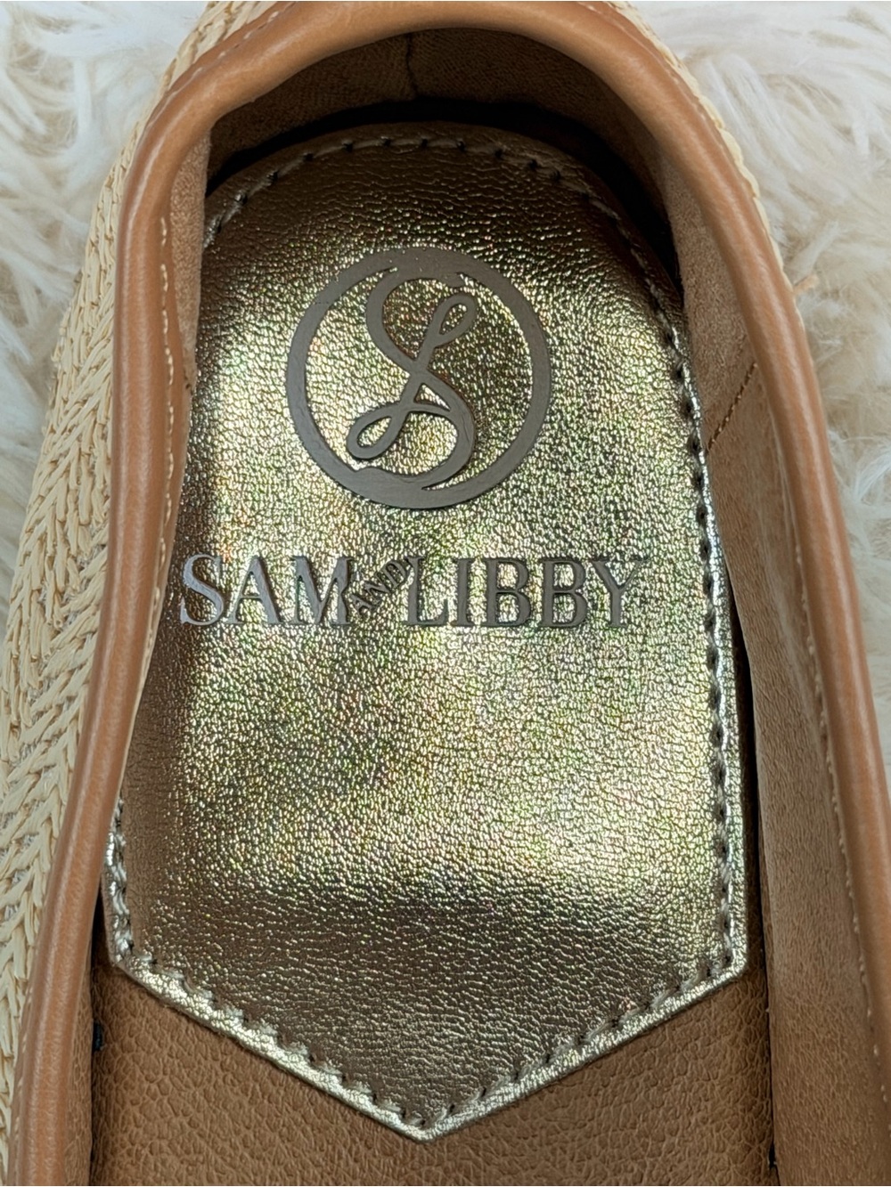 Sam & Libby Celeste 2 Espadrille Flats Raffia Tan Slip On 9 NEW Summer Coastal - Picture 10 of 14
